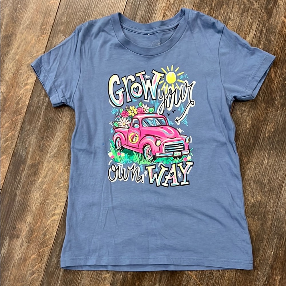 Blue Retro Graphic Short Sleeve Tee - Picture 1 of 11